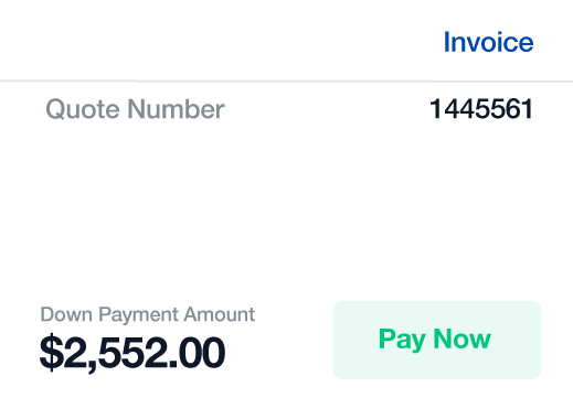 Quote/Invoice mockup using Simply Easier Pyaments